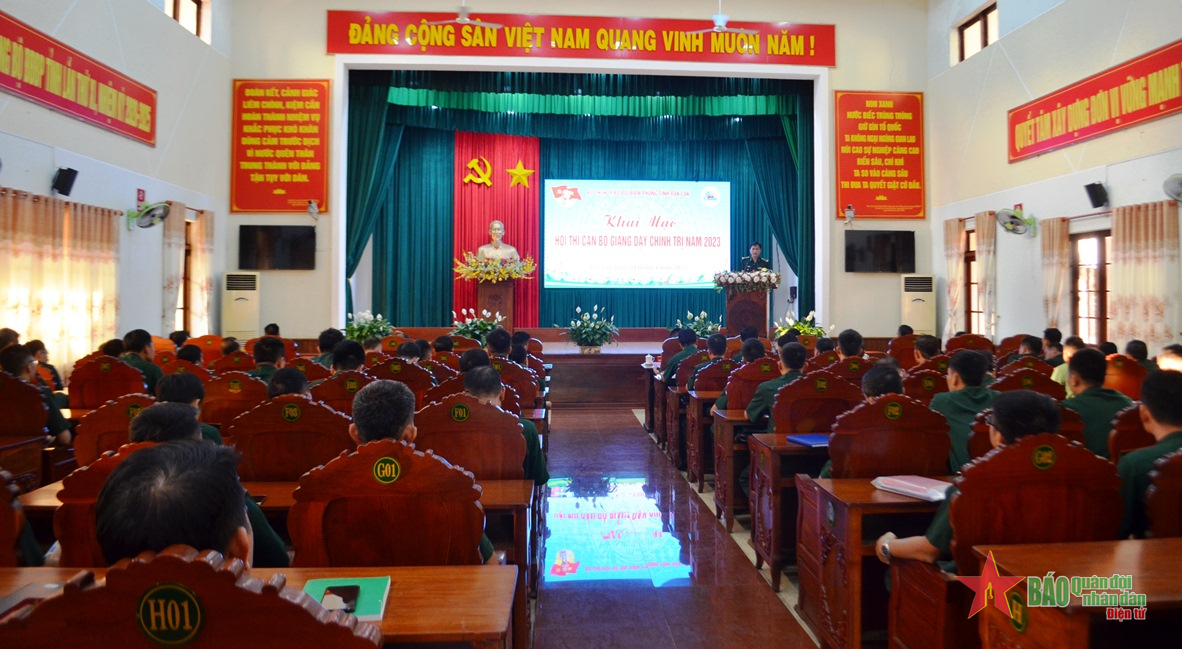 Bộ đội Biên phòng tỉnh Đắk Lắk: Khai mạc Hội thi cán bộ giảng dạy chính trị